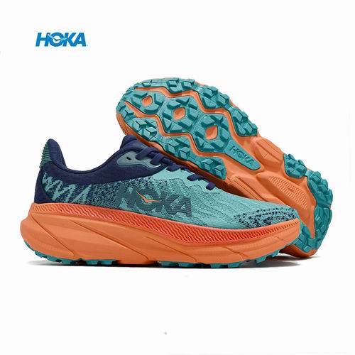 Cheap Hoka Challenger 7 GTX Men Women Running Shoes Blue Orange-08 - Click Image to Close